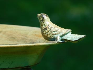 Bird Bath with Little Birds - 75 cm - Rustic Green - Metal
