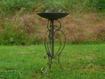 Vogelbad / Voederschaal met Vogeltjes - Staand - 82 cm - Metaal