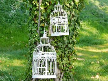 Set of 2 Classic Bird Cages | Metal | Garden Decoration