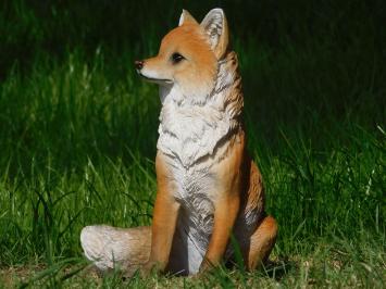 Statue Seated Fox | Polystone | Full colour