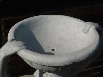 Large sculpture of a woman with bowl - made entirely of stone - 120 cm