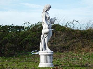 Woman with Jugs on Pedestal - 100 cm - Stone