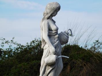 Woman with Jugs on Pedestal - 100 cm - Stone