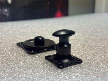 Toilet set – 'vrij / bezet' – black – complete door hardware set