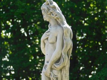Statue Woman with Shell on Pedestal - 140 cm - Stone