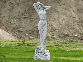 Statue Frau am Wasserlauf - 70 cm - Stein