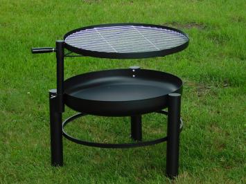 Vuurschaal met BBQ Rooster - Zwart