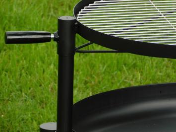 Vuurschaal met BBQ Rooster - Zwart