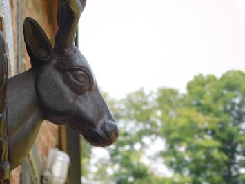 Wandornament Hert - Bruin - Gietijzer