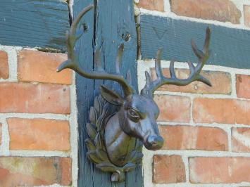 Wall ornament Deer - Brown - Cast iron