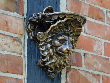 Wall console Lion's head - Bronze look - Cast iron