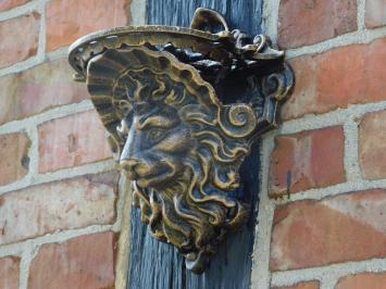 Wall console Lion's head - Bronze look - Cast iron
