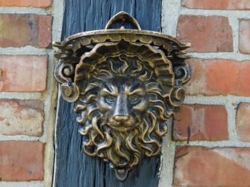 Wall console Lion's head - Bronze look - Cast iron