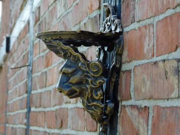 Wall console Lion's head - Bronze look - Cast iron