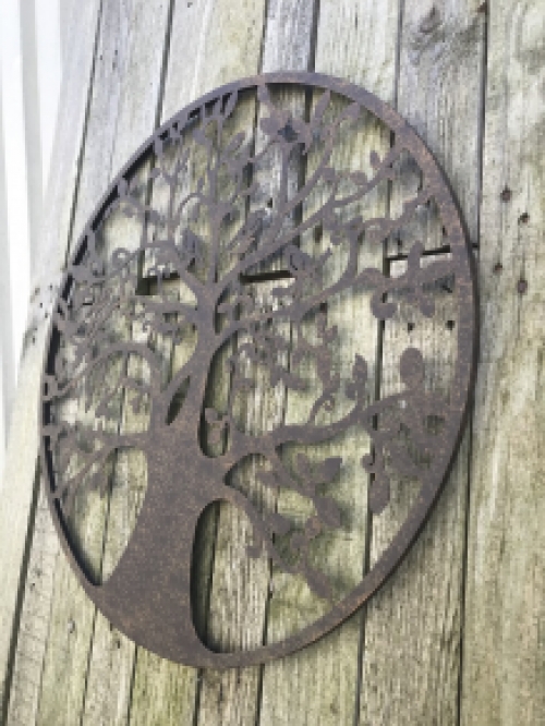 Metal wall ornament ''the tree of life'', with birds