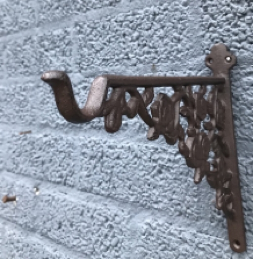 Wall hook with roses - cast iron - decorative wall decoration