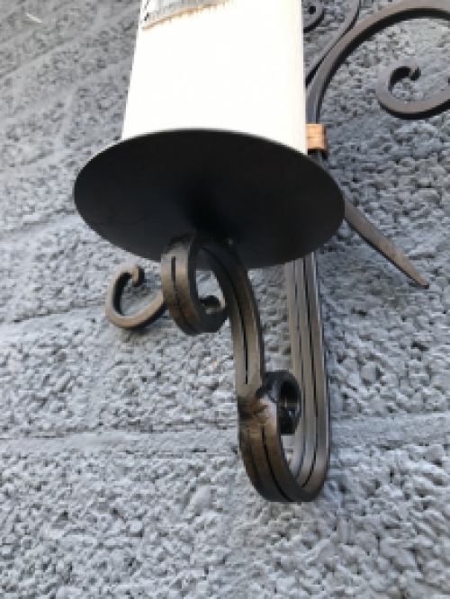 Laatste: Prachtige Wand Kaarsenhouder - Smeedijzer - Wandkandelaar