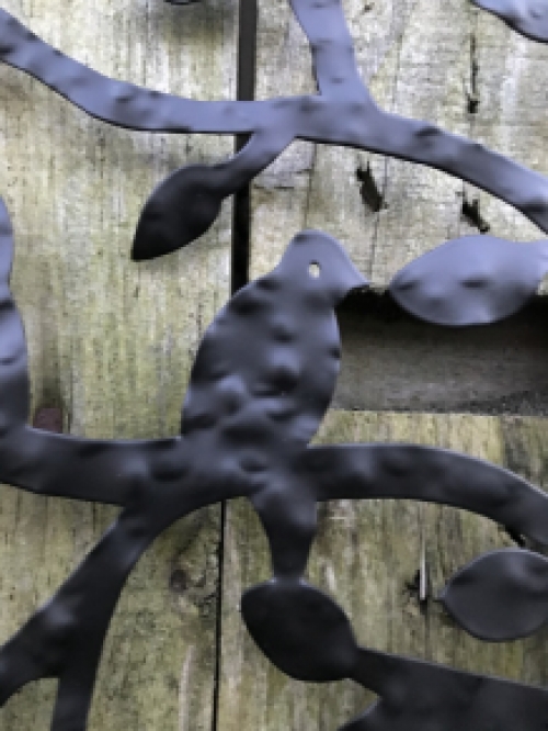 Wandschmuck ''Baum des Lebens'', mit Vögeln, mattschwarz