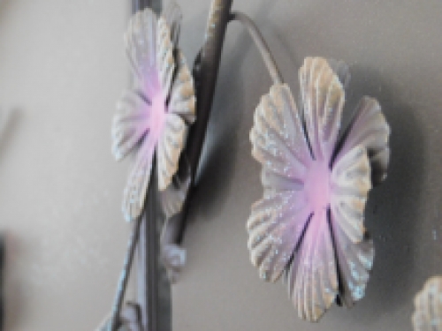 Prachtig fors wandornament metaal-5 luik, boom-metaal.