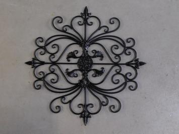 Window grille Vivere - wall ornament - black - wrought iron, only 2