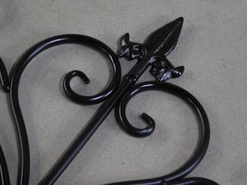 Window grille Vivere - wall ornament - black - wrought iron, only 2