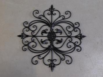 Window grille Vivere - wall ornament - black - wrought iron, only 2