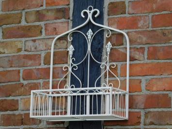 Wall rack large - Vintage White - Wrought iron