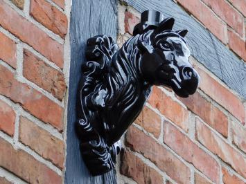 Wall arm Horse Head for Lamp - Alu - Black