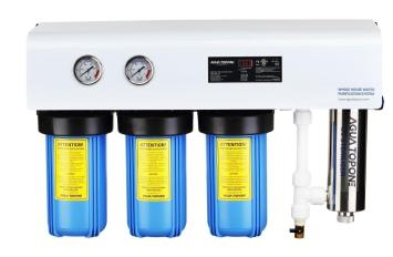 Waterpurifier, for dirty water (as rainwater), clean drinking water, at home