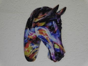 Wandschild Pferdekopf - 50 cm - Vollfarbe - Metall