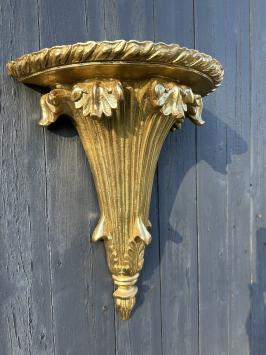 Ornate wall console - gold color- polystone - beautiful