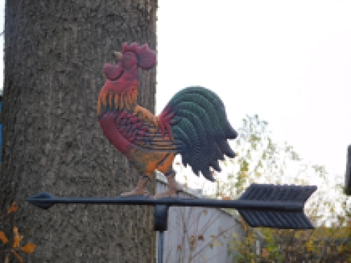 Large weather vane / weather vane with metal garden spike - 183cm high