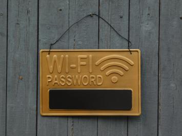 Wall sign Wi-Fi password - wall decoration - metal