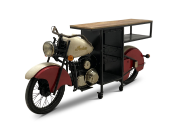 Vintage Motor Bartafel / Wijnbar – Industriële Blikvanger – ca. 225 cm breed
