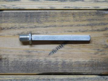 Exchange pin hollow - 10 cm - 8 x 8 mm - M 12 - 15 mm