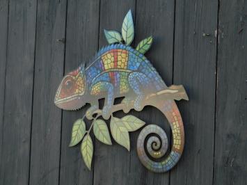 Wandornament Eidechse – 45 x 40 cm – Unifarben – Metall