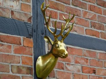 Wanddekoration Hirsch - gold - alu