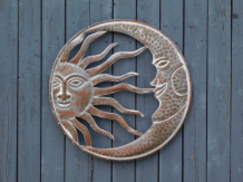 Wall ornament - Sun and Moon - metal