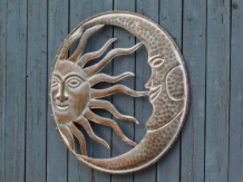 Wandornament - Sonne und Mond - Metall