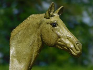 Statue Horse - olive green - solid iron