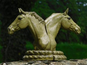 Statue Horse - olive green - solid iron