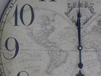 Clock - Map of the World - with pendulum