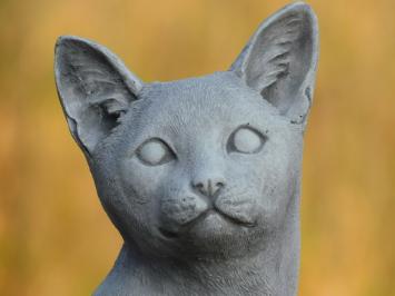 Sitting Cat - Stone - 40 cm - Garden Statue