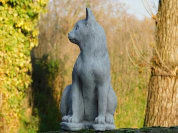 Sitting Cat - Stone - 40 cm - Garden Statue