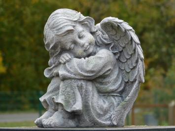 Sitting angel - 25 cm - polystone - detailed