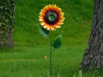 Handgefertigte Sonnenblume - Gartenstab 84 cm - Metall