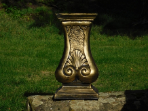 Pedestal - column - gold-coloured - polystone