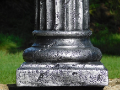 Pedestal - column - silver - polystone