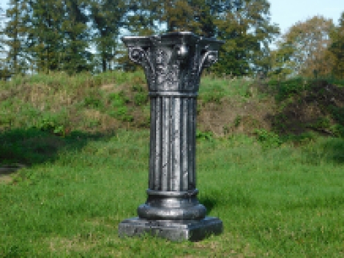 Pedestal - column - silver - polystone