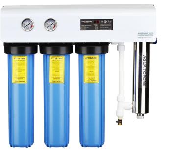 Drinkwater filter system, water treatment plant at home